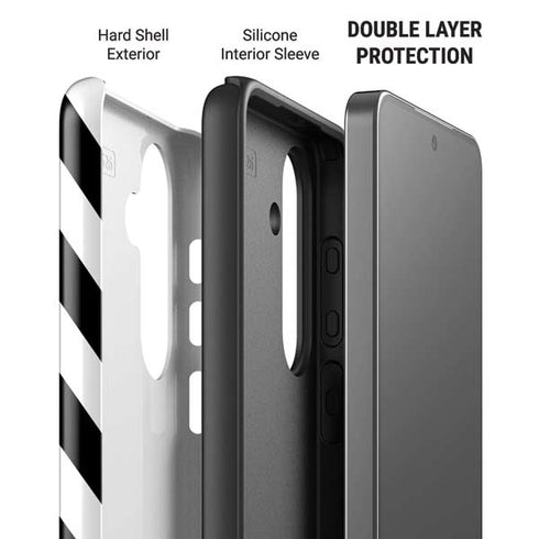 Black and White Stripes Galaxy S26 Plus Impact Case