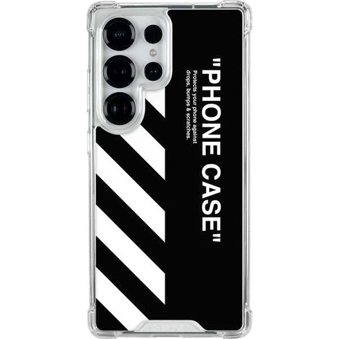 Black and White Stripes Galaxy S26 Ultra Clear Case