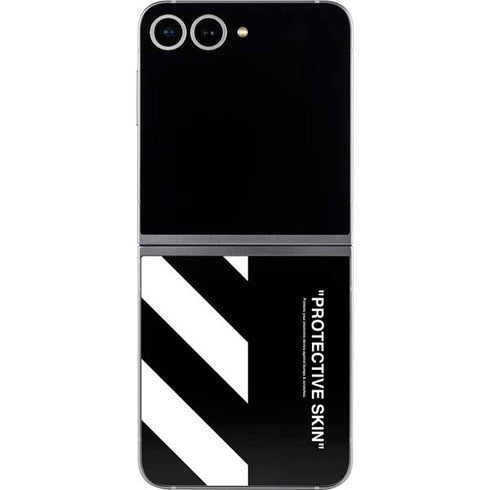 Black and White Stripes Galaxy Z Flip6 Skin