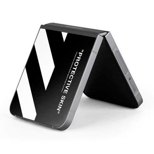 Black and White Stripes Galaxy Z Flip6 Skin
