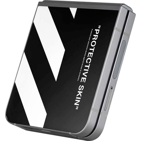 Black and White Stripes Galaxy Z Flip6 Skin