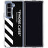 Black and White Stripes Galaxy Z Fold5 5G Clear Case