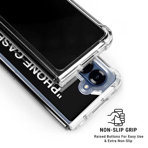Black and White Stripes Galaxy Z Fold6 Clear Case