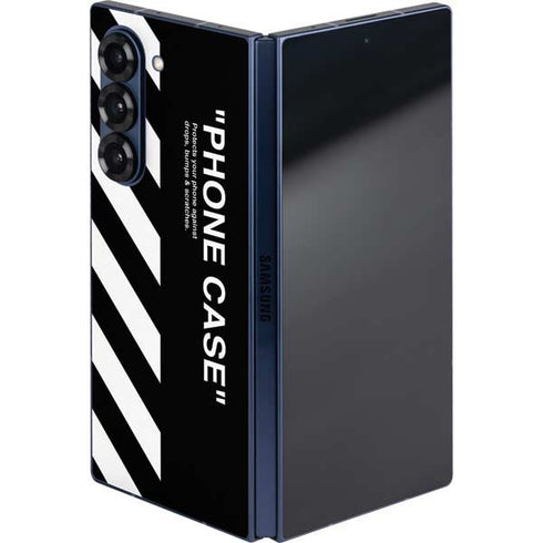 Black and White Stripes Galaxy Z Fold6 Skin