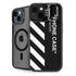 Black and White Stripes iPhone 15 Plus Kickstand Case