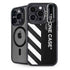 Black and White Stripes iPhone 15 Pro Max Kickstand Case