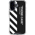 Black and White Stripes iPhone 16 Plus Clear Case