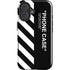 Black and White Stripes iPhone 16 Plus Impact Case