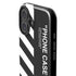 Black and White Stripes iPhone 16 Plus Impact Case