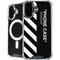 Black and White Stripes iPhone 16 Plus MagSafe Case