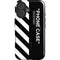 Black and White Stripes iPhone 16 Plus Magsafe Impact Case
