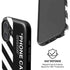 Black and White Stripes iPhone 16 Plus Magsafe Impact Case