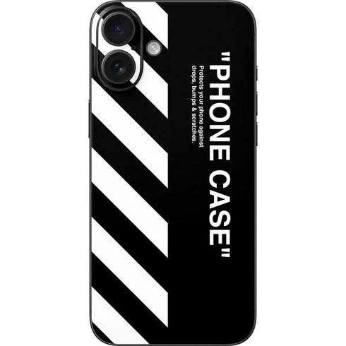 Black and White Stripes iPhone 16 Plus Skin