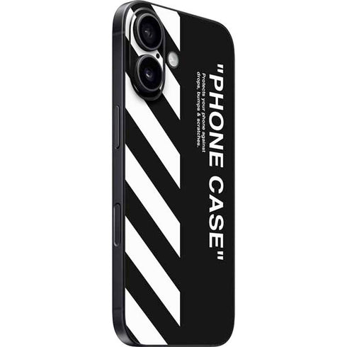 Black and White Stripes iPhone 16 Plus Skin
