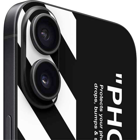 Black and White Stripes iPhone 16 Plus Skin