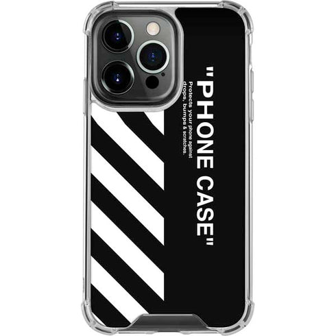 Black and White Stripes iPhone 16 Pro Clear Case