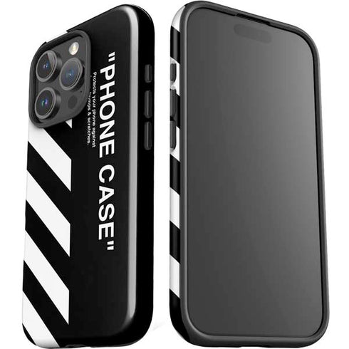 Black and White Stripes iPhone 16 Pro Impact Case