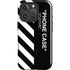 Black and White Stripes iPhone 16 Pro Magsafe Impact Case
