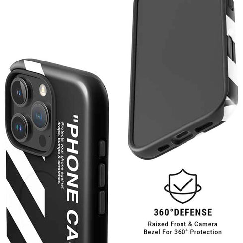 Black and White Stripes iPhone 16 Pro Magsafe Impact Case