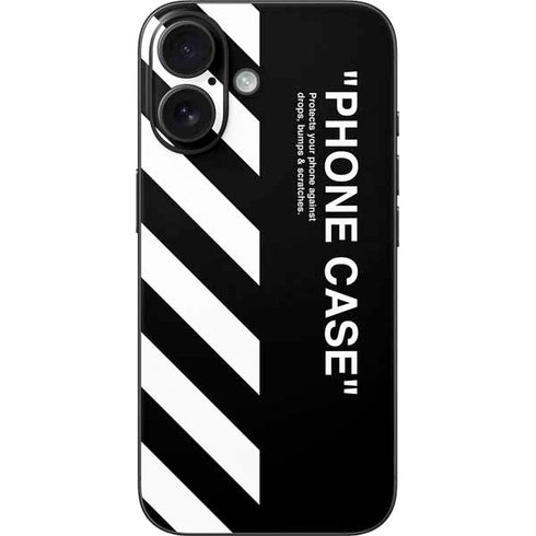 Black and White Stripes iPhone 16 Skin