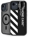 Black and White Stripes iPhone 16e Kickstand Case