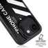 Black and White Stripes iPhone 16e Kickstand Case