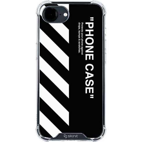 Black and White Stripes iPhone 16e Clear Case