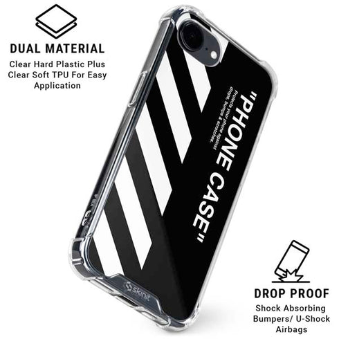 Black and White Stripes iPhone 16e Clear Case