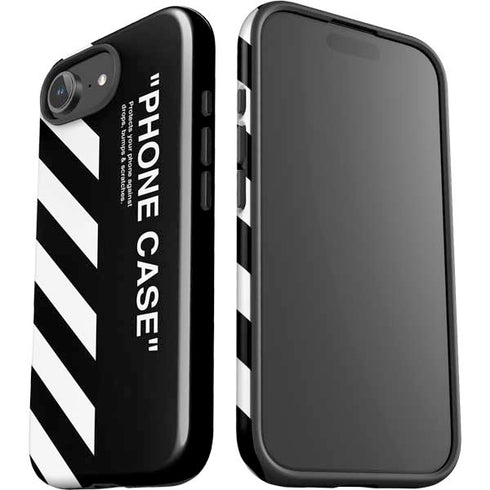 Black and White Stripes iPhone 16e Impact Case