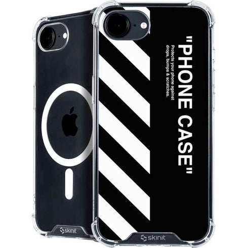 Black and White Stripes iPhone 16e MagSafe Case