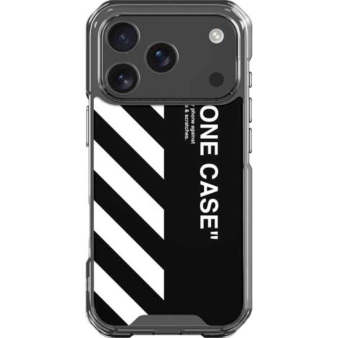 Black and White Stripes iPhone 18 Pro Clear Case