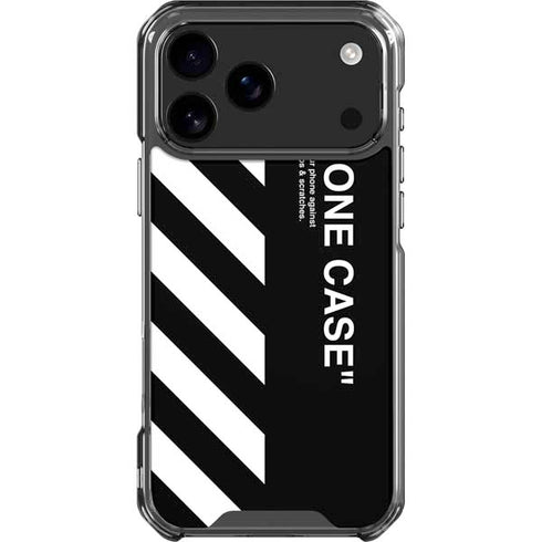 Black and White Stripes iPhone 18 Pro Max Clear Case