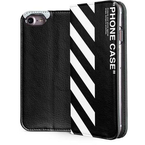 Black and White Stripes iPhone 7 Folio Case