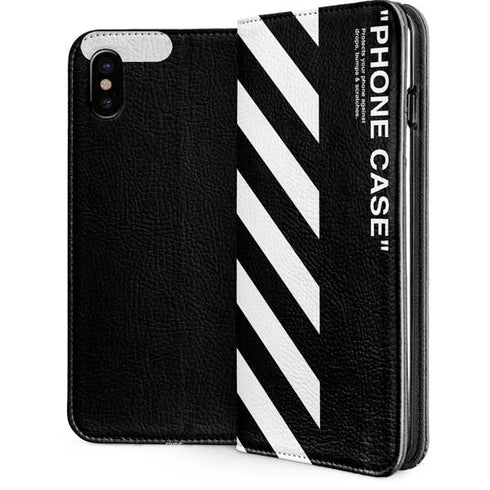Black and White Stripes iPhone 8 Folio Case