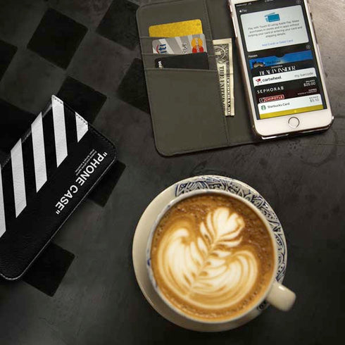 Black and White Stripes iPhone SE (2nd & 3rd Gen) Folio Case