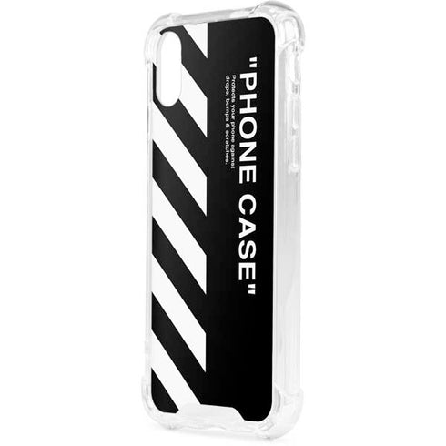 Black and White Stripes iPhone XS Clear Case