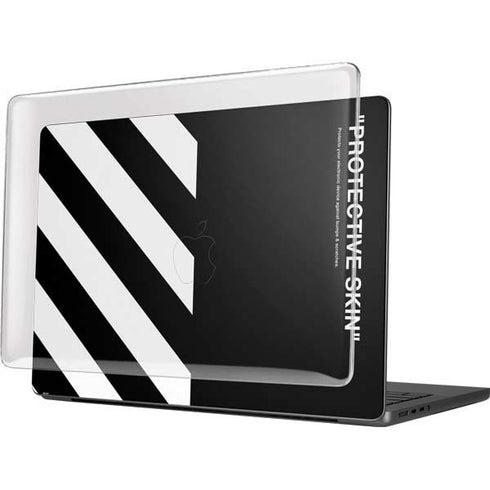 Black and White Stripes MacBook Pro 14in (2021-24) Case plus Skin