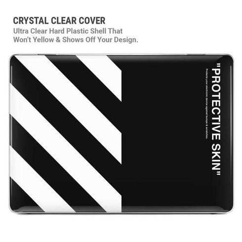 Black and White Stripes MacBook Pro 14in (2021-24) Case plus Skin