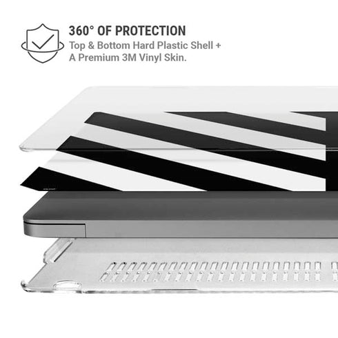 Black and White Stripes MacBook Cases