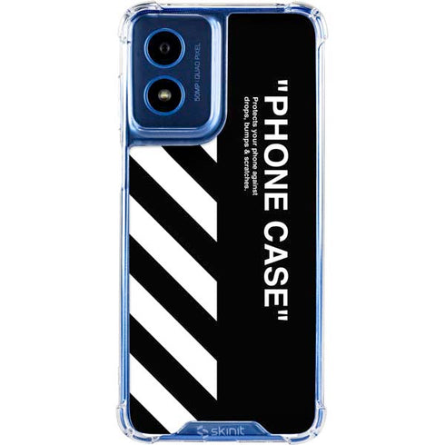 Black and White Stripes Moto G 5G (2024) Clear Case