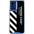 Black and White Stripes Moto G Play 4G (2024) Clear Case