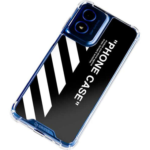 Black and White Stripes Moto G Play 4G (2024) Clear Case