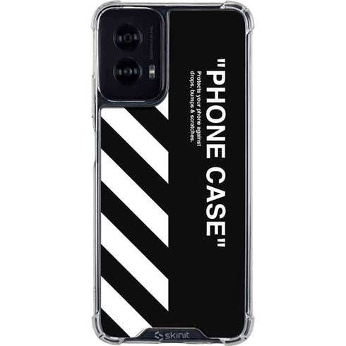 Black and White Stripes Moto G Power 5G (2024) Clear Case