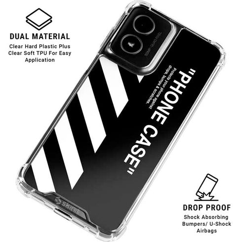 Black and White Stripes Moto G Power 5G (2024) Clear Case