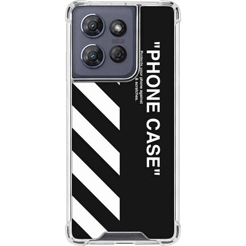 Black and White Stripes Moto G Power 5G (2025) Clear Case