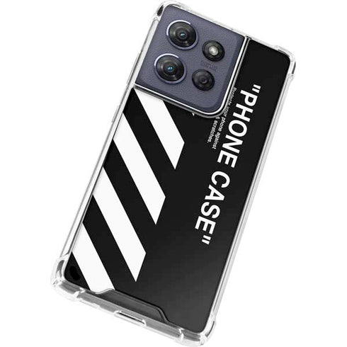 Black and White Stripes Moto G Power 5G (2025) Clear Case
