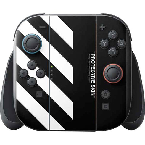 Black and White Stripes Nintendo Switch 2 (2025) with Joy-Con Skin