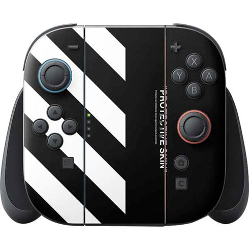 Black and White Stripes Nintendo Switch 2 (2025) Joy-Con Controller Skin