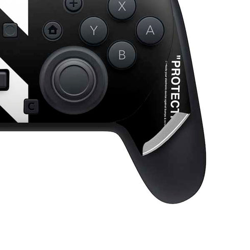 Black and White Stripes Nintendo Switch 2 (2025) Pro Controller Skin