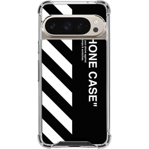 Black and White Stripes Pixel 9/9 Pro Clear Case